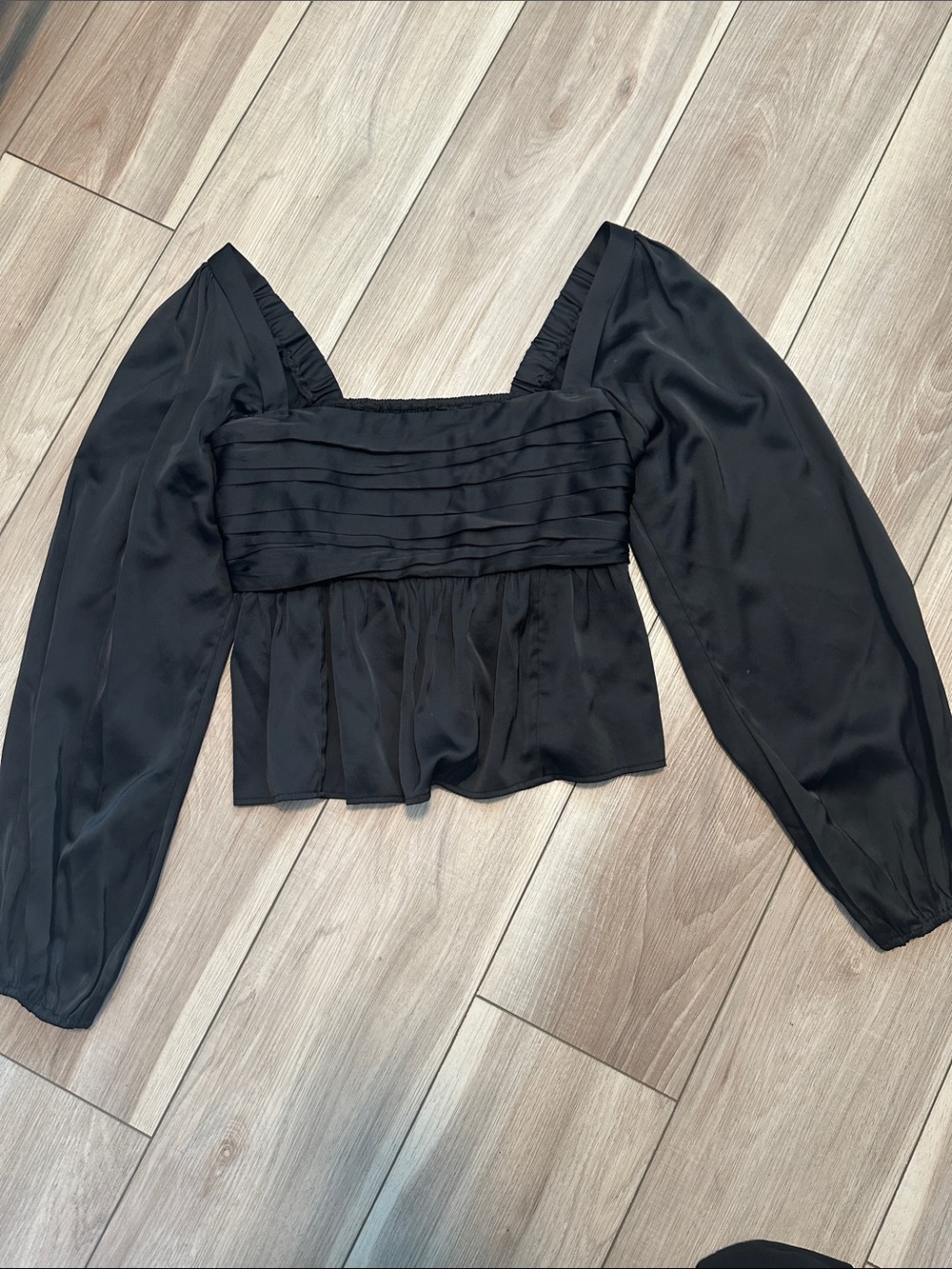 Abercrombie & Fitch Black Square-Neck Top